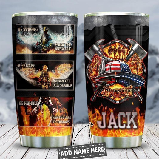 Firefighter Personalized 20 Oz Tumbler For Hot Cold Drinks And Travel
