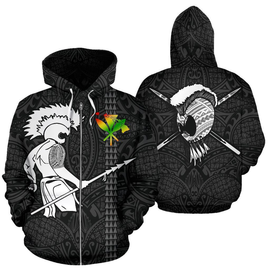 Hawaiian Warrior Tattoo Art - 3D Hoodie