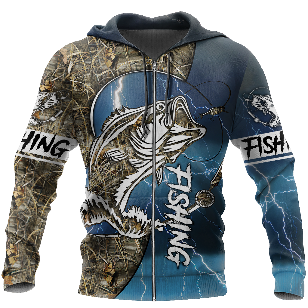 Collection Bass Fishing Sport Blue – 3D Hoodie
