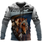 Love Horse All Over Print Art – 3D Hoodie