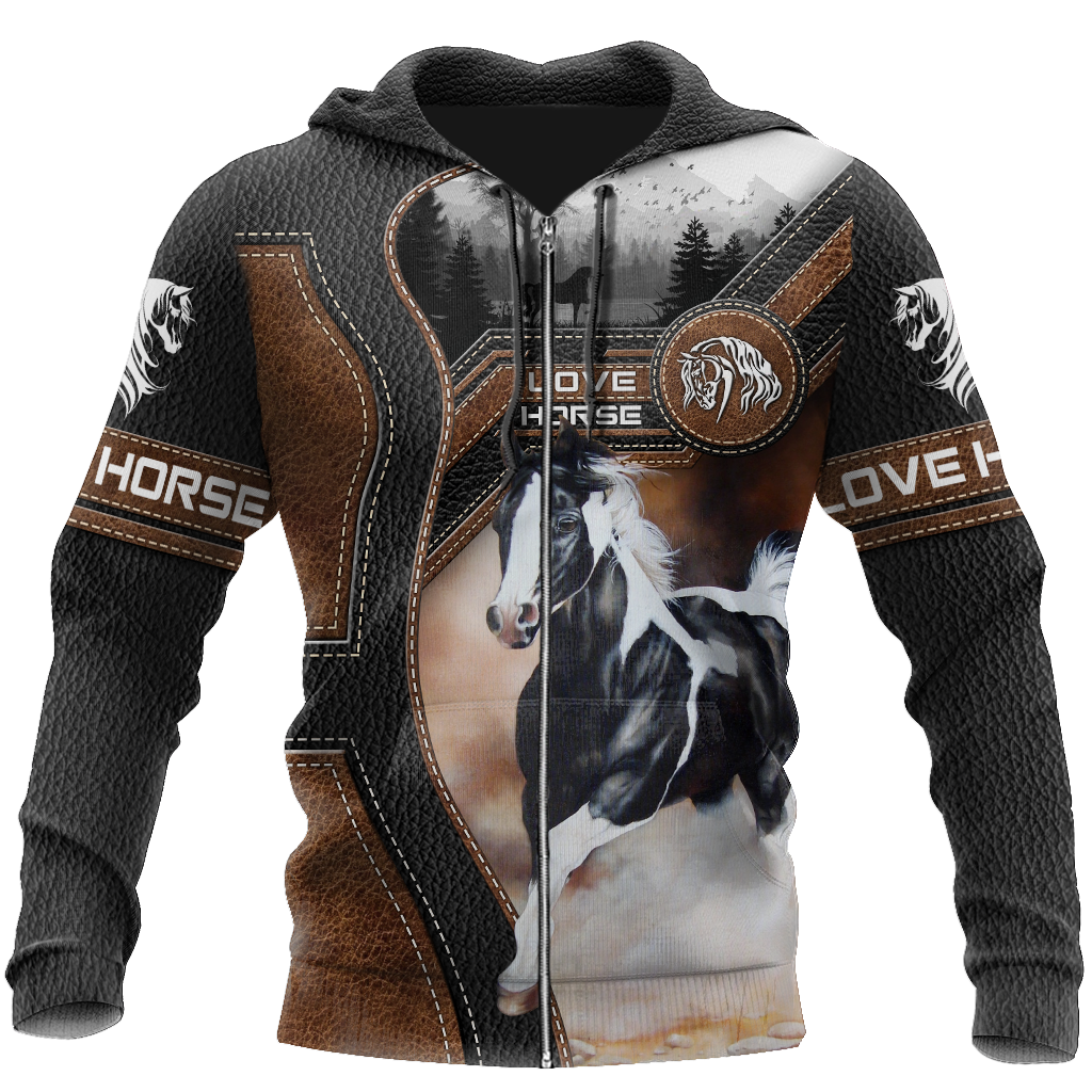 American Paint Horse All Over Print Art – 3D Hoodie