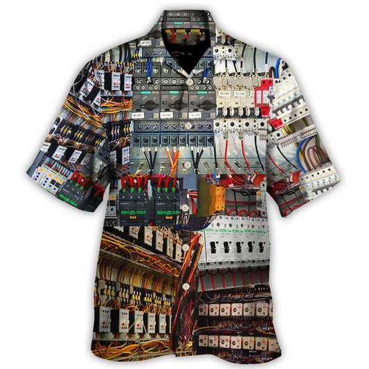 Hawaiian Shirt / Adults / S Electrician Have No Fear The Electrician - Hawaiian Shirt - Reefox