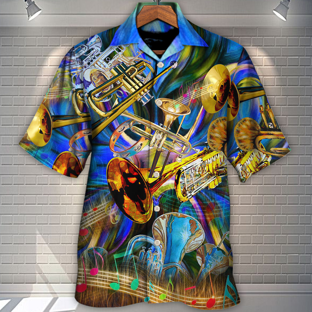Trumpet Music When Words Fail Trumpet Speaks Every Day - Hawaiian Shirt - Reefox