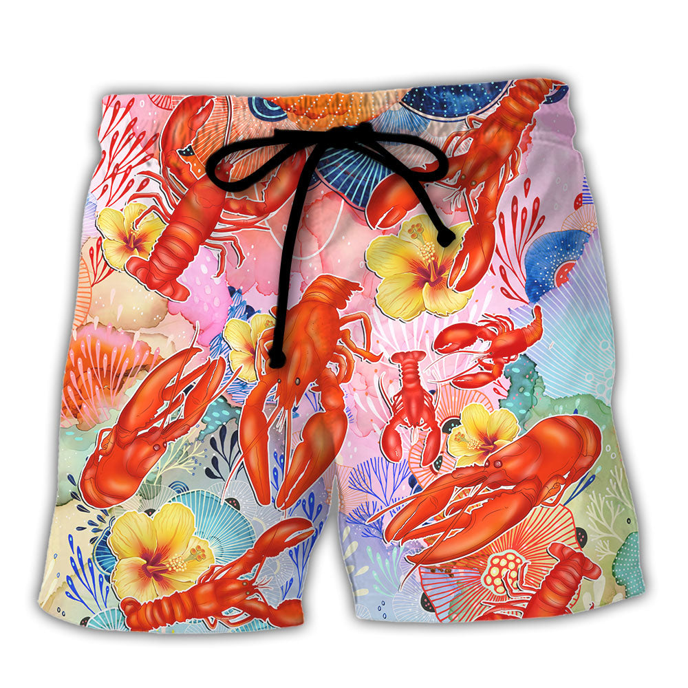 Lobstering We Don't Measure We Just Spinkle The Spirits Tropical Vibe - Beach Short Reefox