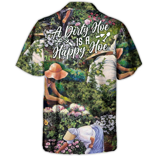 Gardening Plants A Dirty Hoe Is A Happy Hoe Vintage Vibe - Hawaiian Shirt
