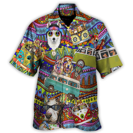 Hawaiian Shirt / Adults / S Dogs Love Cool Life Style - Hawaiian Shirt - Reefox