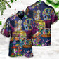 Hippie Funny Skull Dacing Moon Night Amazing Style - Hawaiian Shirt - Reefox