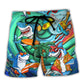 Surfing Funny Shark Surfing Life is Simple Just Add Water Surfing Lovers - Beach Short Reefox