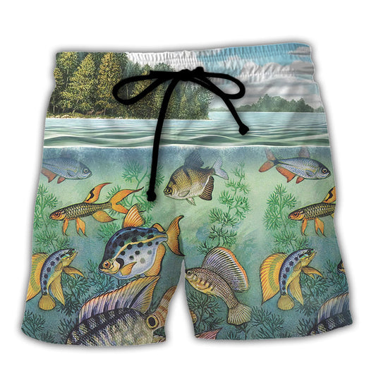 Fishing Eat Sleep Fish And Repeat - Beach Short Reefox