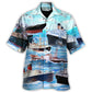Cargo Ship Blue Sea Amazing Style - Hawaiian Shirt