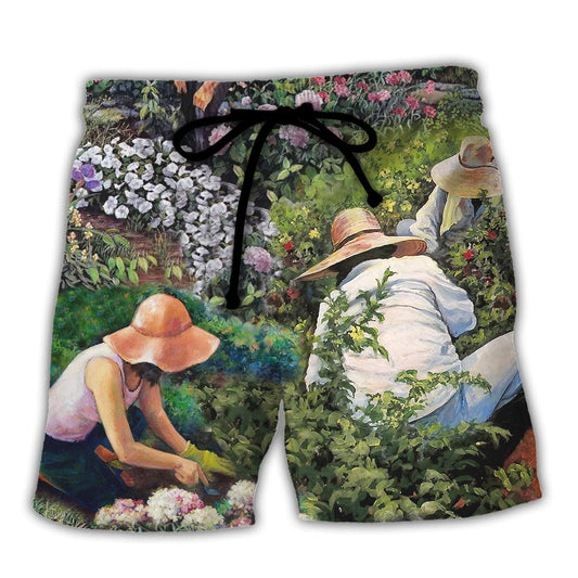 Gardening Plants A Dirty Hoe Is A Happy Hoe Vintage Vibe - Beach Short Reefox