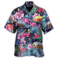 Camping Funny Flamingo Weekend Forecast Camping With A Chance Of Drinking - Hawaiian Shirt