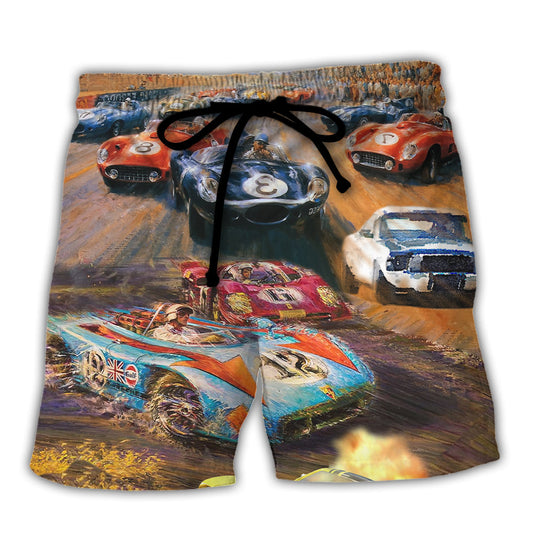Car Racing Fast Lover Racing Style - Beach Short Reefox - Owls Matrix LTD