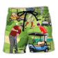 Golf They See Me Rollin They Hatin Funny Golfers Funny Quotes Lover Golf - Beach Short Reefox