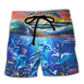 Beach - Dolphin Live In The Sunshine. Swim In The Sea. Drink The Wild Air - Beach Short