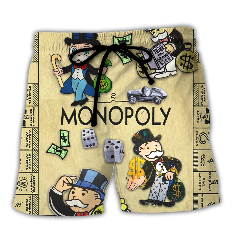 Monopoly Lover Funny Style - Beach Short Reefox - Owls Matrix LTD