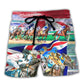 Horse United Kingdom Horse Racing Amazing Seat Lover Style - Beach Short Reefox - Owls Matrix LTD