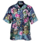 Golf Funny Cat Playing Golf Kiss My Putt Tropical Golf Lover - Hawaiian Shirt