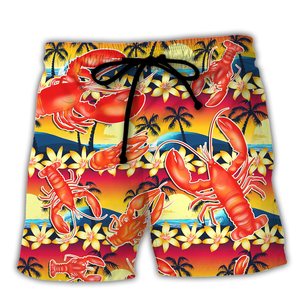 Lobster This Is What An Awesome Lobster Lover Looks Like Tropical Vibe Amazing Style - Beach Short Reefox