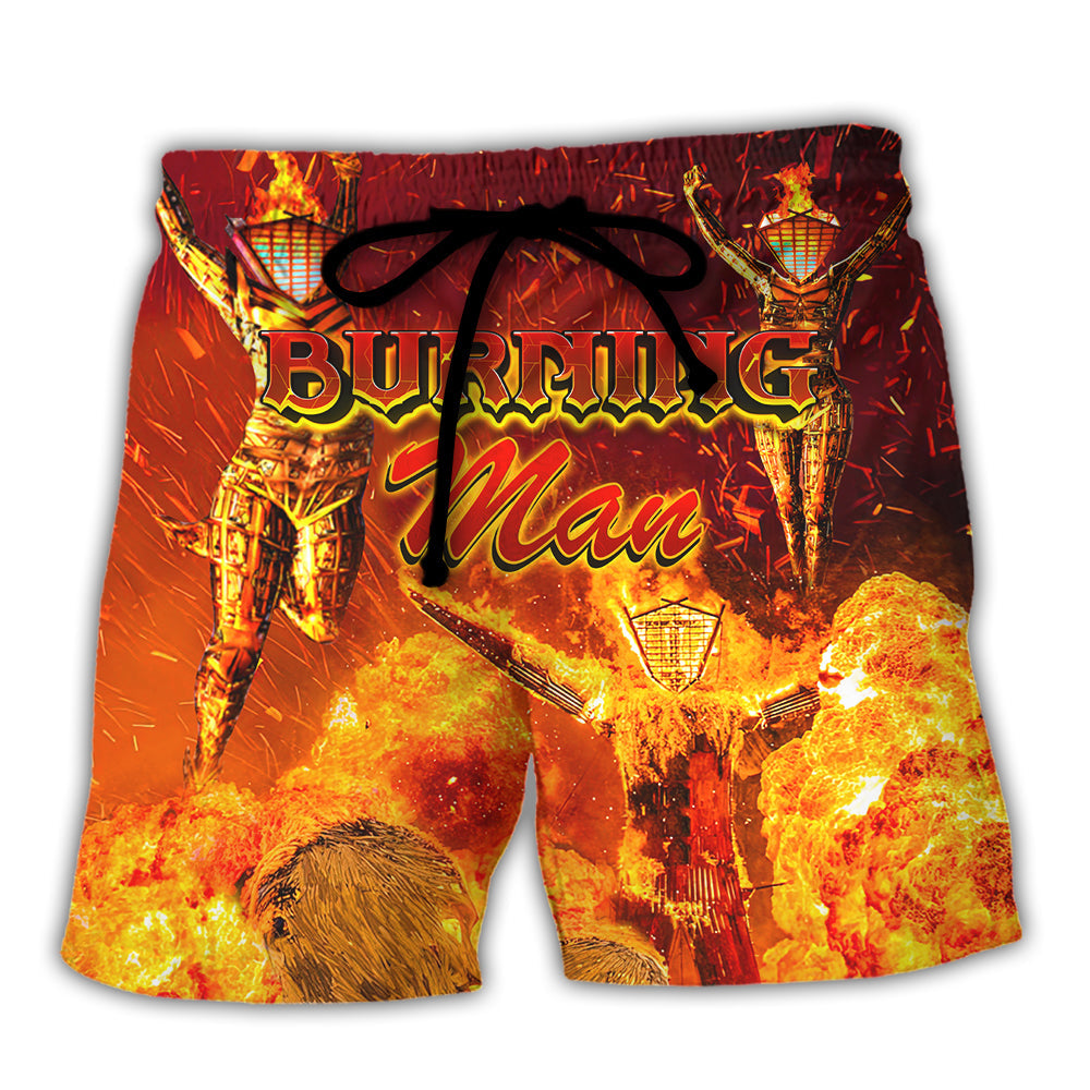 Music Event Burning Man Burn It All Up With The Festival - Beach Short Reefox - Owls Matrix LTD