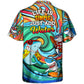 Surfing Funny Shark Surfing Life is Simple Just Add Water Surfing Lovers - Hawaiian Shirt