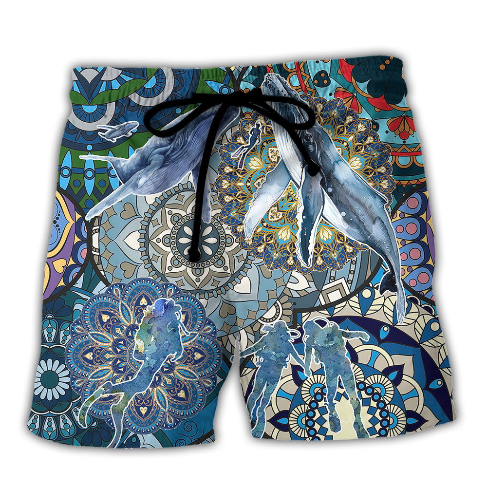 Scuba Diving We Dive Not To Escape Life But For Life Not To Escape Us- Beach Short Reefox