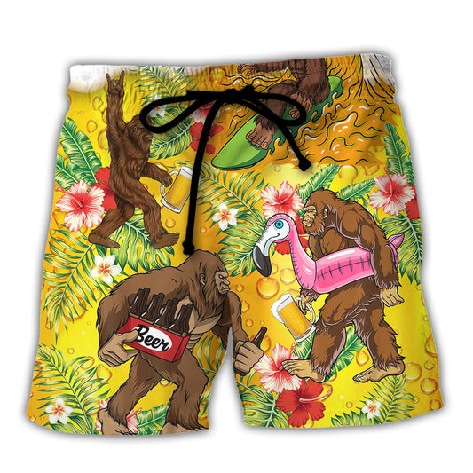 Beer Funny Bigfoot Stole My Beer Lover Beer Tropical Style - Beach Short Reefox