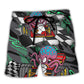 Octopus Racing Formula One Car Racing Australian Vibe Art - Beach Short Reefox - Owls Matrix LTD