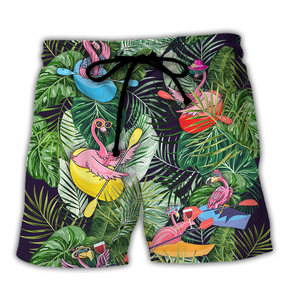 Kayaking Funny Flamingo Playing Kayaking Just Add Water Tropical Kayaking Lover - Beach Shor