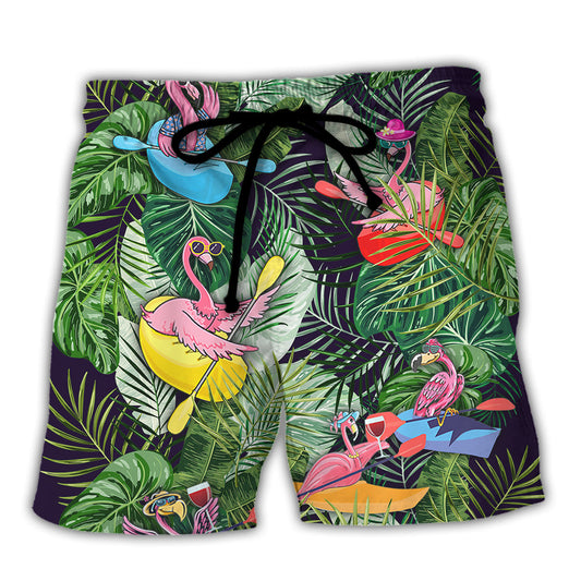Kayaking Funny Flamingo Playing Kayaking Just Add Water Tropical Kayaking Lover - Beach Shor