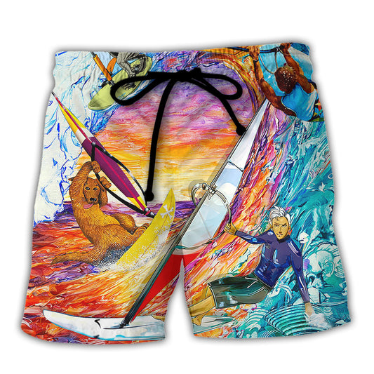 Windsurfing Saved Me From Being a Pornstar Funny Windsurfing Quote Gift Lover Windsurfing - Beach Short Reefox