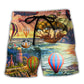Air Balloon Steampunk I Travel By It - Beach Short Reefox - Owls Matrix LTD