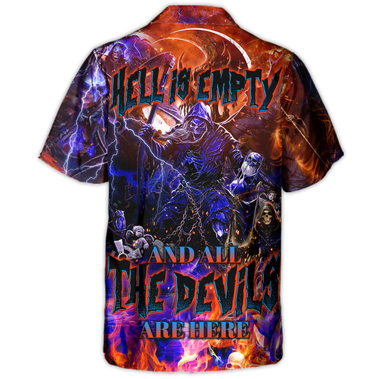 Skull Hell Is Empty And All The Devils Are Here - Hawaiian Shirt