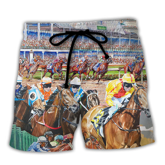Horseback Riding Horse Because People Suck - Beach Short Reefox