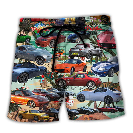 Car Summer Tropical Island Lover - Beach Short Reefox - Owls Matrix LTD