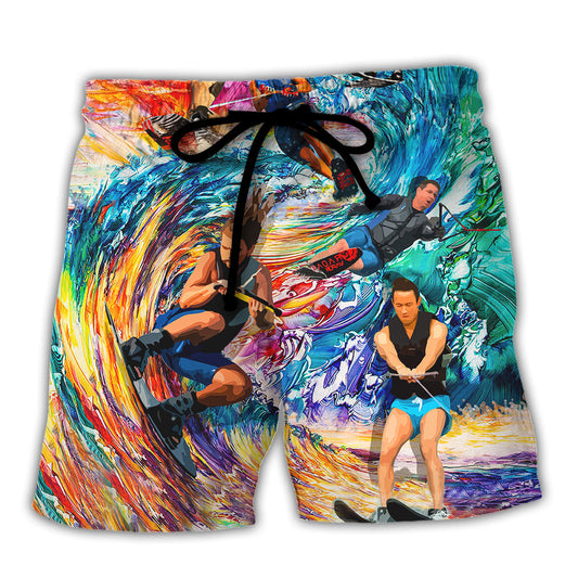 Waterskiing Some Old Men Take Naps Grandpa Waterskiing Lover - Beach Short Reefox