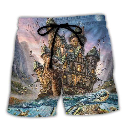 Turtle Play In The Sea Cool - Beach Short Reefox - Owls Matrix LTD