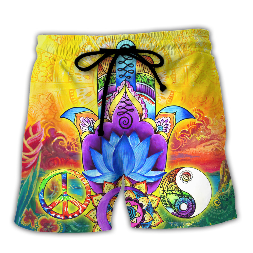 Yoga World Connect, Kindness, Gratitude, Hope, Peace, Inspire, Meditate, Let It Go - Beach Short Reefox