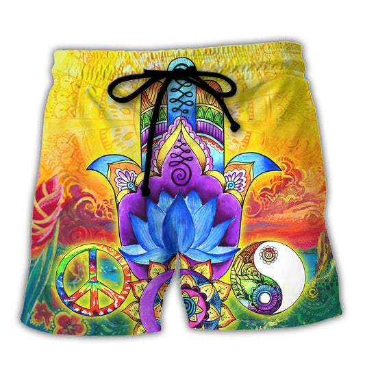 Yoga World Connect, Kindness, Gratitude, Hope, Peace, Inspire, Meditate, Let It Go - Beach Short Reefox