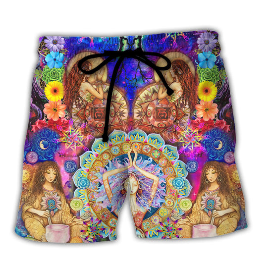 Yoga I’m Mostly Peace Love And Light And A Little Go Fck Yourself - Beach Short Reefox