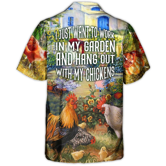 Gardening I Just Want To Work In My Garden Retro Vintage Vibe - Hawaiian Shirt