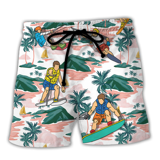 Waterskiing I'm A Water Skiing Dad Lover Beach - Beach Short