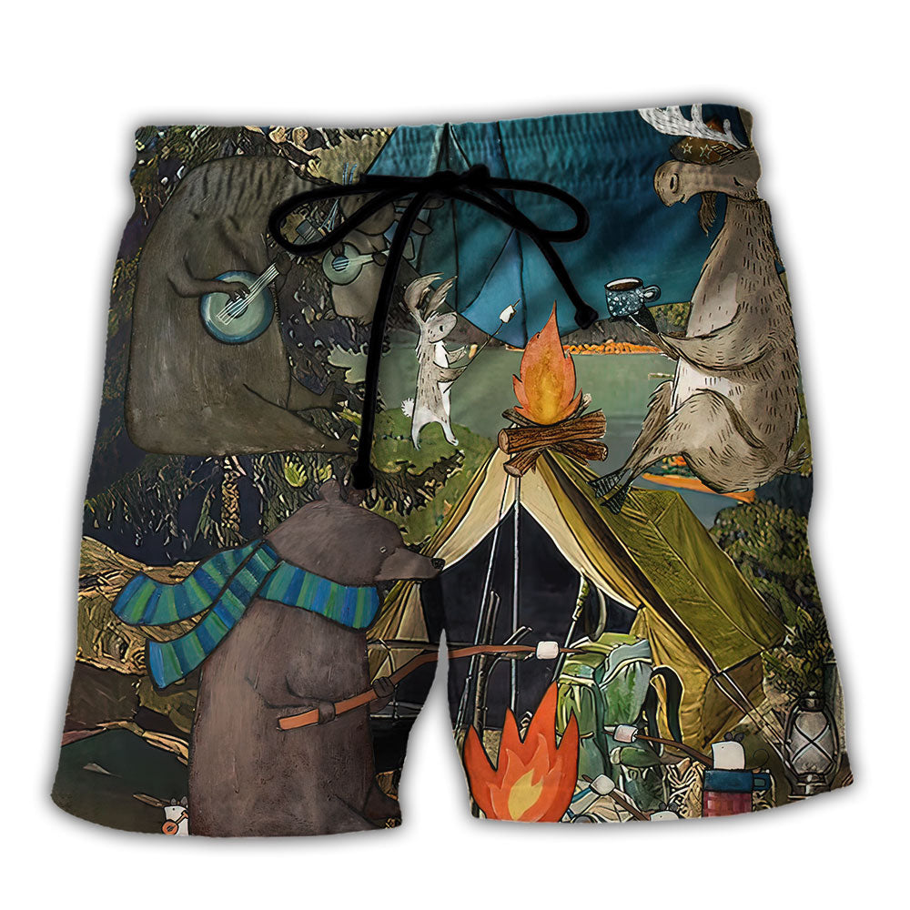 Camping It's All Fine And Dandy Until Someone's Marshmallow Catches Fire - Beach Short Reefox