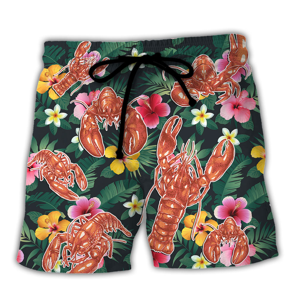 Lobster Darling It's Our Anniversary Keep Calm And Draw The Butter Tropical Vibe Amazing Style - Beach Short Reefox