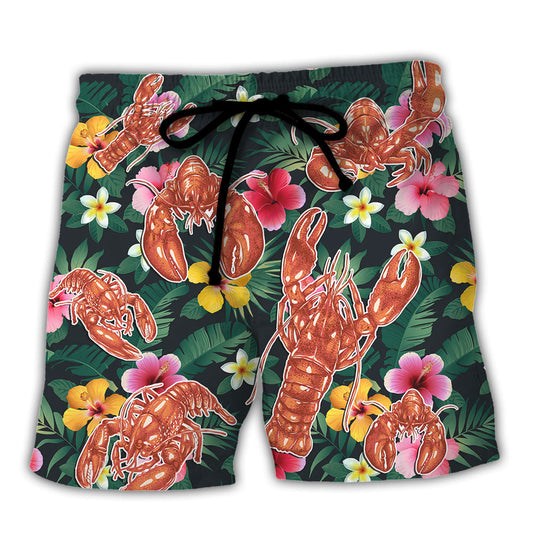 Lobster Darling It's Our Anniversary Keep Calm And Draw The Butter Tropical Vibe Amazing Style - Beach Short Reefox