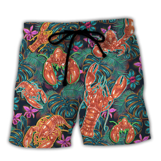 Lobster There Was More Than One Lobster Tropical Vibe Amazing Style - Beach Short Reefox
