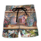 Gardening I Live In The Garden I Just Sleep In The House Vintage Art - Beach Short Reefox