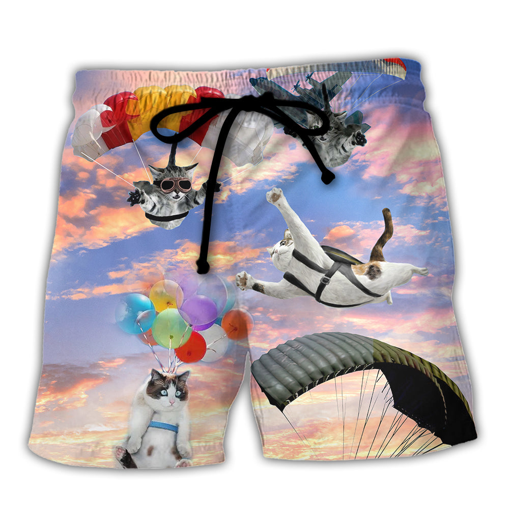 Parasailing A Good Pilot Is A Cat Pilot - Beach Short Reefox