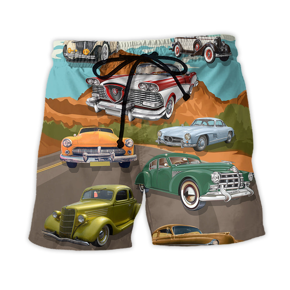 Road Tripping Saved Me From Being A Pornstar Lover Classic Car Route 66 - Beach Short Reefox
