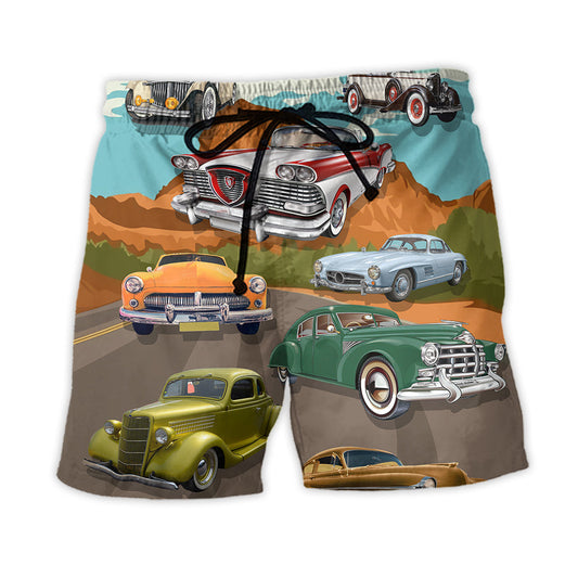 Road Tripping Saved Me From Being A Pornstar Lover Classic Car Route 66 - Beach Short Reefox